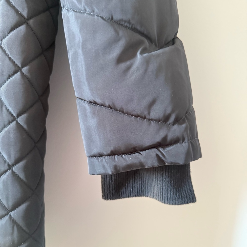Kenneth Cole New York Black Puffer Women’s Warm Hooded Long Quilted XL Jacket - Picture 4 of 12
